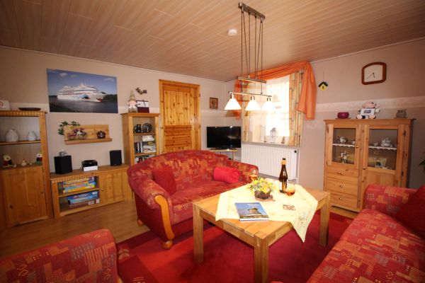 Wohnzimmer der Ferienwohnung Lüthje in Hochdonn am Nord-Ostsee-Kanal